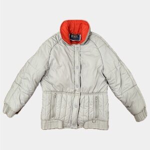 Vintage Pedigree ski snow Jacket with Orange Collar for woman